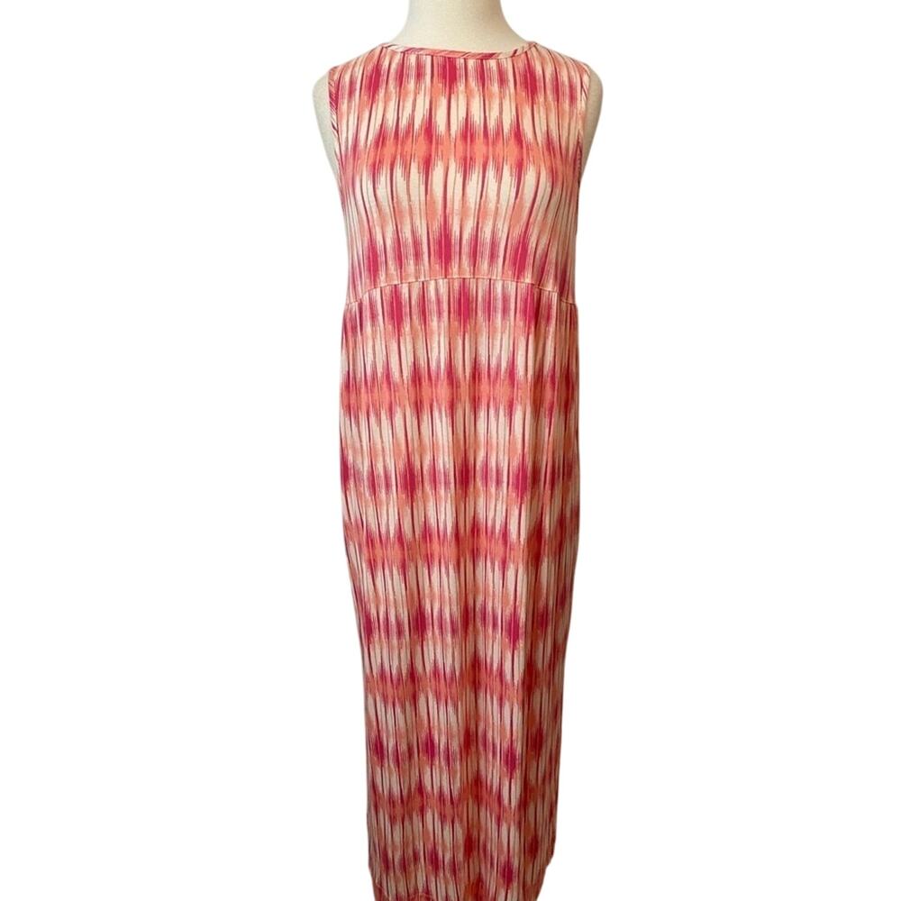 Koolaburra By Ugg NWOT Babydoll Sleeveless Maxi Dress Womens M Beach Resort Pink